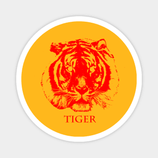 red tiger head Magnet
